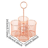 Maxbell Pen Holder Multifunctional Cutlery Storage Holder for Scissors Pens Tabletop Rose Gold