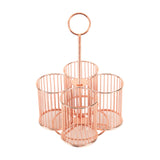 Maxbell Pen Holder Multifunctional Cutlery Storage Holder for Scissors Pens Tabletop Rose Gold