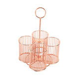Maxbell Pen Holder Multifunctional Cutlery Storage Holder for Scissors Pens Tabletop Rose Gold