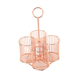 Maxbell Pen Holder Multifunctional Cutlery Storage Holder for Scissors Pens Tabletop Rose Gold