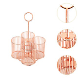 Maxbell Pen Holder Multifunctional Cutlery Storage Holder for Scissors Pens Tabletop Rose Gold