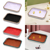 Maxbell Wooden Velvet Jewelry Tray Decorative Display Tray for Chains Bracelet Watch Violet