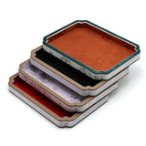 Maxbell Wooden Velvet Jewelry Tray Decorative Display Tray for Chains Bracelet Watch Violet