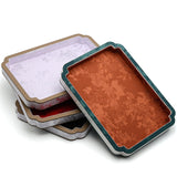 Maxbell Wooden Velvet Jewelry Tray Decorative Display Tray for Chains Bracelet Watch Violet