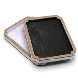 Maxbell Wooden Velvet Jewelry Tray Decorative Display Tray for Chains Bracelet Watch Violet