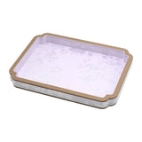 Maxbell Wooden Velvet Jewelry Tray Decorative Display Tray for Chains Bracelet Watch Violet