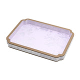 Maxbell Wooden Velvet Jewelry Tray Decorative Display Tray for Chains Bracelet Watch Violet
