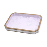 Maxbell Wooden Velvet Jewelry Tray Decorative Display Tray for Chains Bracelet Watch Violet