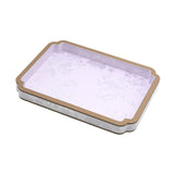 Maxbell Wooden Velvet Jewelry Tray Decorative Display Tray for Chains Bracelet Watch Violet