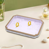 Maxbell Wooden Velvet Jewelry Tray Decorative Display Tray for Chains Bracelet Watch Violet