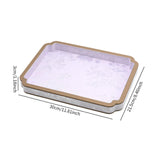 Maxbell Wooden Velvet Jewelry Tray Decorative Display Tray for Chains Bracelet Watch Violet