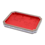 Maxbell Wooden Velvet Jewelry Tray Decorative Display Tray for Chains Bracelet Watch Red
