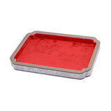 Maxbell Wooden Velvet Jewelry Tray Decorative Display Tray for Chains Bracelet Watch Red