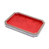 Maxbell Wooden Velvet Jewelry Tray Decorative Display Tray for Chains Bracelet Watch Red