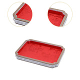 Maxbell Wooden Velvet Jewelry Tray Decorative Display Tray for Chains Bracelet Watch Red