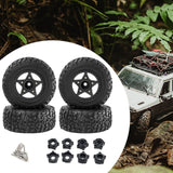 Maxbell 4Pcs RC Car Wheels and Tires Replace for 1/10 and 1/8 RC Car DIY Accessories black
