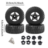 Maxbell 4Pcs RC Car Wheels and Tires Replace for 1/10 and 1/8 RC Car DIY Accessories black