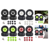 Maxbell 4Pcs RC Car Wheels and Tires Replace for 1/10 and 1/8 RC Car DIY Accessories black