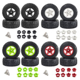 Maxbell 4Pcs RC Car Wheels and Tires Replace for 1/10 and 1/8 RC Car DIY Accessories black