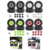 Maxbell 4Pcs RC Car Wheels and Tires Replace for 1/10 and 1/8 RC Car DIY Accessories black