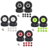 Maxbell 4Pcs RC Car Wheels and Tires Replace for 1/10 and 1/8 RC Car DIY Accessories black