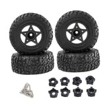 Maxbell 4Pcs RC Car Wheels and Tires Replace for 1/10 and 1/8 RC Car DIY Accessories black