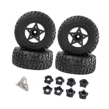 Maxbell 4Pcs RC Car Wheels and Tires Replace for 1/10 and 1/8 RC Car DIY Accessories black