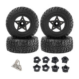 Maxbell 4Pcs RC Car Wheels and Tires Replace for 1/10 and 1/8 RC Car DIY Accessories black