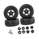 Maxbell 4Pcs RC Car Wheels and Tires Replace for 1/10 and 1/8 RC Car DIY Accessories black