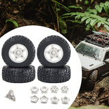 Maxbell 4Pcs RC Car Wheels and Tires Replace for 1/10 and 1/8 RC Car DIY Accessories white