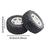 Maxbell 4Pcs RC Car Wheels and Tires Replace for 1/10 and 1/8 RC Car DIY Accessories white