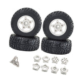 Maxbell 4Pcs RC Car Wheels and Tires Replace for 1/10 and 1/8 RC Car DIY Accessories white