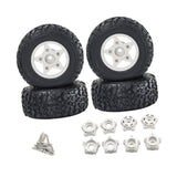 Maxbell 4Pcs RC Car Wheels and Tires Replace for 1/10 and 1/8 RC Car DIY Accessories white