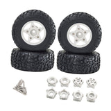Maxbell 4Pcs RC Car Wheels and Tires Replace for 1/10 and 1/8 RC Car DIY Accessories white