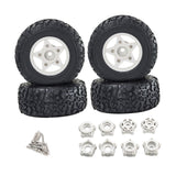 Maxbell 4Pcs RC Car Wheels and Tires Replace for 1/10 and 1/8 RC Car DIY Accessories white