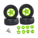 Maxbell 4Pcs RC Car Wheels and Tires Replace for 1/10 and 1/8 RC Car DIY Accessories green