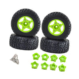 Maxbell 4Pcs RC Car Wheels and Tires Replace for 1/10 and 1/8 RC Car DIY Accessories green