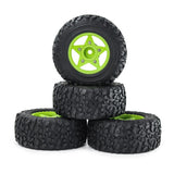 Maxbell 4Pcs RC Car Wheels and Tires Replace for 1/10 and 1/8 RC Car DIY Accessories green