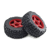 Maxbell 4Pcs RC Car Wheels and Tires Replace for 1/10 and 1/8 RC Car DIY Accessories red