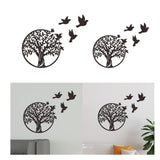 Maxbell Tree Birds Metal Wall Decor Wall Ornament for Living Room Front Door Bedroom S