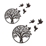 Maxbell Tree Birds Metal Wall Decor Wall Ornament for Living Room Front Door Bedroom S