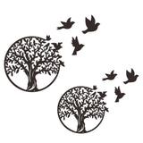 Maxbell Tree Birds Metal Wall Decor Wall Ornament for Living Room Front Door Bedroom S