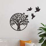 Maxbell Tree Birds Metal Wall Decor Wall Ornament for Living Room Front Door Bedroom S