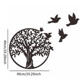 Maxbell Tree Birds Metal Wall Decor Wall Ornament for Living Room Front Door Bedroom M