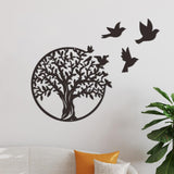 Maxbell Tree Birds Metal Wall Decor Wall Ornament for Living Room Front Door Bedroom M