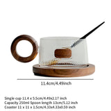 Maxbell Coffee Mug with Saucer Tea Cup for Cafe Afternoon Tea Time Housewarming Gift Round handle