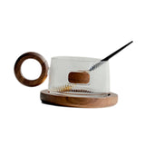 Maxbell Coffee Mug with Saucer Tea Cup for Cafe Afternoon Tea Time Housewarming Gift Round handle