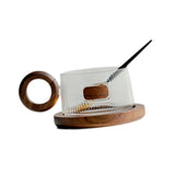 Maxbell Coffee Mug with Saucer Tea Cup for Cafe Afternoon Tea Time Housewarming Gift Round handle