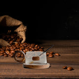 Maxbell Coffee Mug with Saucer Tea Cup for Cafe Afternoon Tea Time Housewarming Gift Round handle