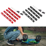 Maxbell 4x Metal Chassis Fixing Rod RC Car Metal Upgrade for 1:12 RC Crawler Car DIY Red